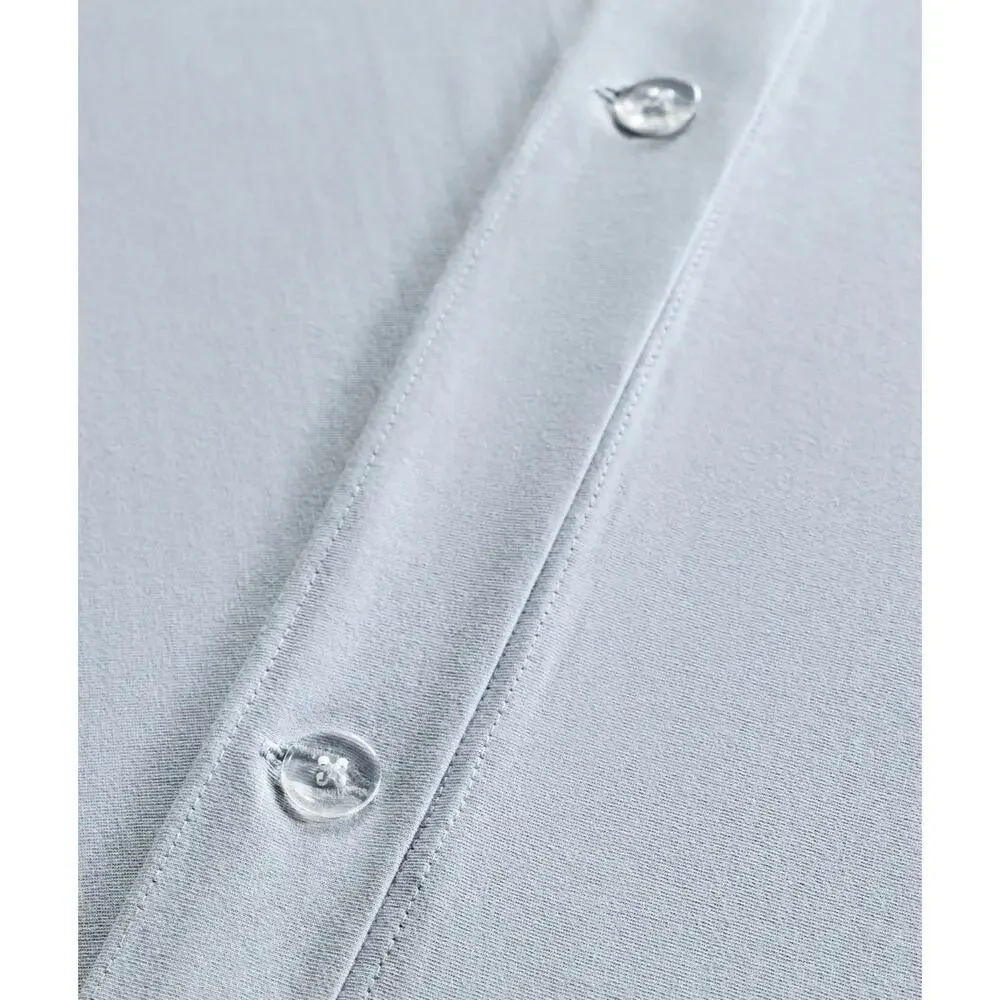 NEW Quince Organic Jersey Duvet Cover Cover FULL/QUEEN Light Blue $94